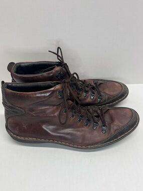 PIKOLINOS Men's Dark Brown Leather Chukka Lace-Up Boots
